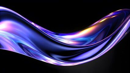 Fluid Metallic Wave Banner